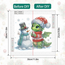 Load image into Gallery viewer, Diamond Painting - Partial Special Shaped - Christmas pterosaur (30*30CM)