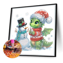 Load image into Gallery viewer, Diamond Painting - Partial Special Shaped - Christmas pterosaur (30*30CM)