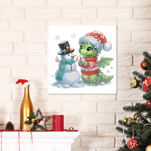 Load image into Gallery viewer, Diamond Painting - Partial Special Shaped - Christmas pterosaur (30*30CM)