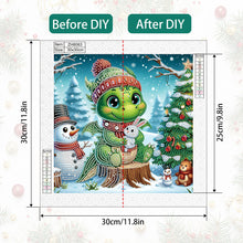 Load image into Gallery viewer, Diamond Painting - Partial Special Shaped - Christmas pterosaur (30*30CM)
