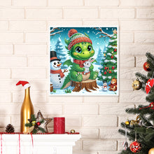 Load image into Gallery viewer, Diamond Painting - Partial Special Shaped - Christmas pterosaur (30*30CM)