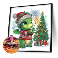 Load image into Gallery viewer, Diamond Painting - Partial Special Shaped - Christmas pterosaur (30*30CM)