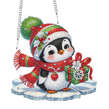 Load image into Gallery viewer, Christmas Penguin Acrylic Special Shape 5D DIY Diamond Painting Dots Pendant
