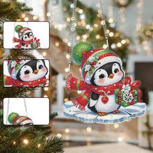 Load image into Gallery viewer, Christmas Penguin Acrylic Special Shape 5D DIY Diamond Painting Dots Pendant