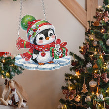 Load image into Gallery viewer, Christmas Penguin Acrylic Special Shape 5D DIY Diamond Painting Dots Pendant