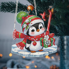 Load image into Gallery viewer, Christmas Penguin Acrylic Special Shape 5D DIY Diamond Painting Dots Pendant