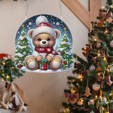 Load image into Gallery viewer, Christmas Bear Acrylic Special Shape 5D DIY Diamond Painting Dots Pendant