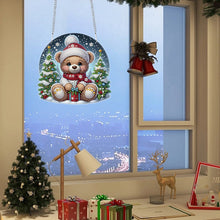 Load image into Gallery viewer, Christmas Bear Acrylic Special Shape 5D DIY Diamond Painting Dots Pendant