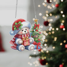Load image into Gallery viewer, Christmas Bear Acrylic Special Shape 5D DIY Diamond Painting Dots Pendant