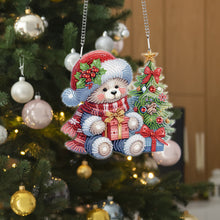 Load image into Gallery viewer, Christmas Bear Acrylic Special Shape 5D DIY Diamond Painting Dots Pendant
