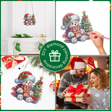 Load image into Gallery viewer, Christmas Bear Acrylic Special Shape 5D DIY Diamond Painting Dots Pendant