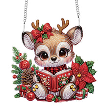 Load image into Gallery viewer, Christmas Deer Acrylic Special Shape 5D DIY Diamond Painting Dots Pendant