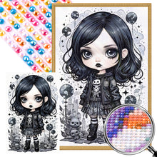 Load image into Gallery viewer, AB Diamond Painting - Full Round - Goth girl (40*60CM)
