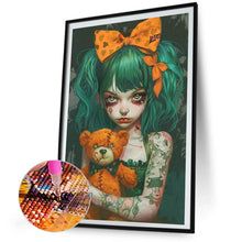 Load image into Gallery viewer, AB Diamond Painting - Full Round - Teddy bear and girl (40*60CM)