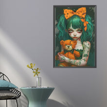 Load image into Gallery viewer, AB Diamond Painting - Full Round - Teddy bear and girl (40*60CM)