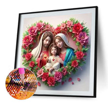 Load image into Gallery viewer, Diamond Painting - Full Round - Flowers love the family in the heart (40*40CM)