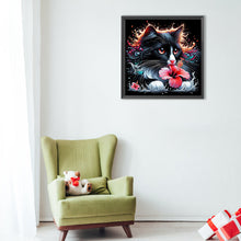 Load image into Gallery viewer, Diamond Painting - Full Round - Cat and flower (40*40CM)