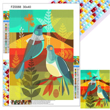 Load image into Gallery viewer, Diamond Painting - Full Square - Geometric double dove (30*40CM)