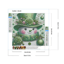 Load image into Gallery viewer, Diamond Painting - Full Round - Green snowman (30*30CM)