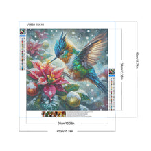 Load image into Gallery viewer, Diamond Painting - Full Round - Poinsettia hummingbird (40*40CM)