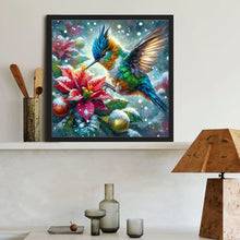 Load image into Gallery viewer, Diamond Painting - Full Round - Poinsettia hummingbird (40*40CM)