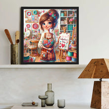 Load image into Gallery viewer, Diamond Painting - Full Round - Art girl Valentine's Day (40*40CM)