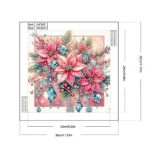 Load image into Gallery viewer, Diamond Painting - Partial Special Shaped - Blue crystal poinsettia (30*30CM)
