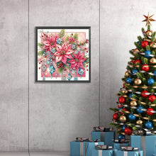 Load image into Gallery viewer, Diamond Painting - Partial Special Shaped - Blue crystal poinsettia (30*30CM)