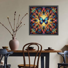 Load image into Gallery viewer, Diamond Painting - Full Round - Butterfly mandala (40*40CM)