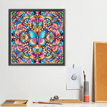 Load image into Gallery viewer, Diamond Painting - Full Round - Butterfly mandala (40*40CM)