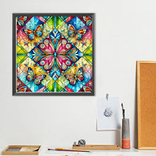 Load image into Gallery viewer, Diamond Painting - Full Round - Butterfly mandala (40*40CM)