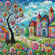 Load image into Gallery viewer, Diamond Painting - Full Round - Colorful house street (40*40CM)