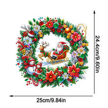 Load image into Gallery viewer, Acrylic Christmas Wreath Diamond Art Hanging Pendant Diamond Painting Home Decor