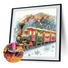 Load image into Gallery viewer, Diamond Painting - Partial Special Shaped - Christmas Train (30*30CM)