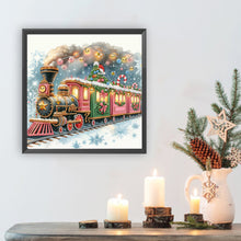 Load image into Gallery viewer, Diamond Painting - Partial Special Shaped - Christmas Train (30*30CM)