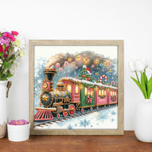 Load image into Gallery viewer, Diamond Painting - Partial Special Shaped - Christmas Train (30*30CM)