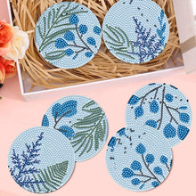Load image into Gallery viewer, 8Pcs Wooden Leaves 5D Diamond Painting Kits Diamond Art Coasters for Party Decor