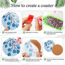 Load image into Gallery viewer, 8Pcs Wooden Leaves 5D Diamond Painting Kits Diamond Art Coasters for Party Decor