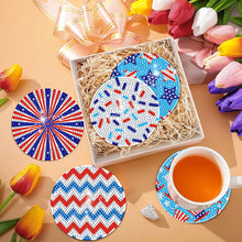 Load image into Gallery viewer, 8Pcs Wooden Leaves 5D Diamond Painting Kits Diamond Art Coasters for Party Decor