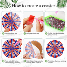 Load image into Gallery viewer, 8Pcs Wooden Leaves 5D Diamond Painting Kits Diamond Art Coasters for Party Decor