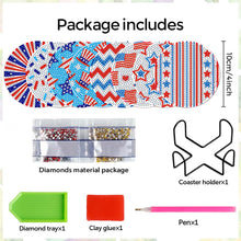 Load image into Gallery viewer, 8Pcs Wooden Leaves 5D Diamond Painting Kits Diamond Art Coasters for Party Decor