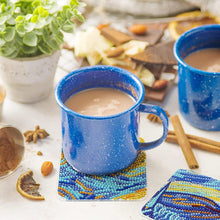 Load image into Gallery viewer, 8Pcs Wooden Leaves 5D Diamond Painting Kits Diamond Art Coasters for Party Decor