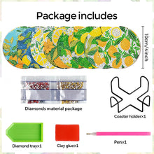 Load image into Gallery viewer, 8Pcs Wooden Leaves 5D Diamond Painting Kits Diamond Art Coasters for Party Decor