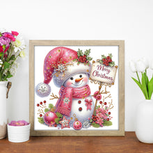 Load image into Gallery viewer, Diamond Painting - Partial Special Shaped - Christmas Snowman (30*30CM)