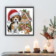 Load image into Gallery viewer, Diamond Painting - Partial Special Shaped - Christmas Dog (30*30CM)