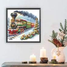 Load image into Gallery viewer, Diamond Painting - Partial Special Shaped - Christmas Train (30*30CM)