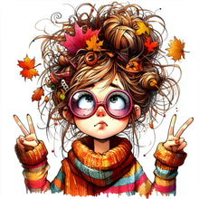 Load image into Gallery viewer, Diamond Painting - Full Round - Autumn Girl (40*40CM)
