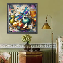 Load image into Gallery viewer, Diamond Painting - Full Round - Fruit Bowl Dragonfly (40*40CM)