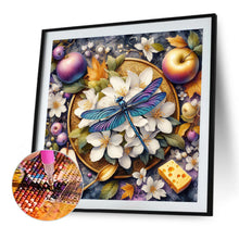 Load image into Gallery viewer, Diamond Painting - Full Round - White Flower Dragonfly (40*40CM)