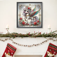 Load image into Gallery viewer, Diamond Painting - Full Round - Christmas Colorful Feather Unicorn (40*40CM)
